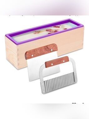 New Silicone Soap Mold Kit With 2 Stainless Steel Scrapers